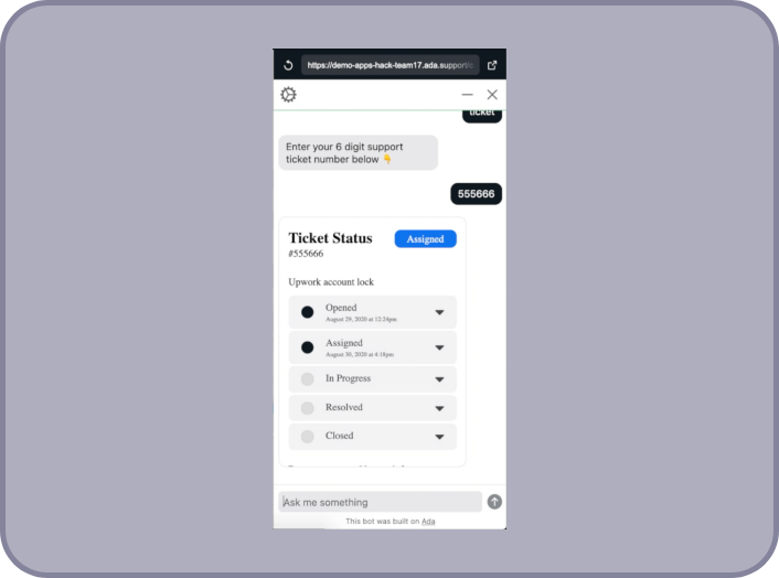 Support Ticket Status project