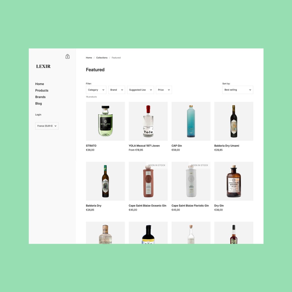 Lexir storefront