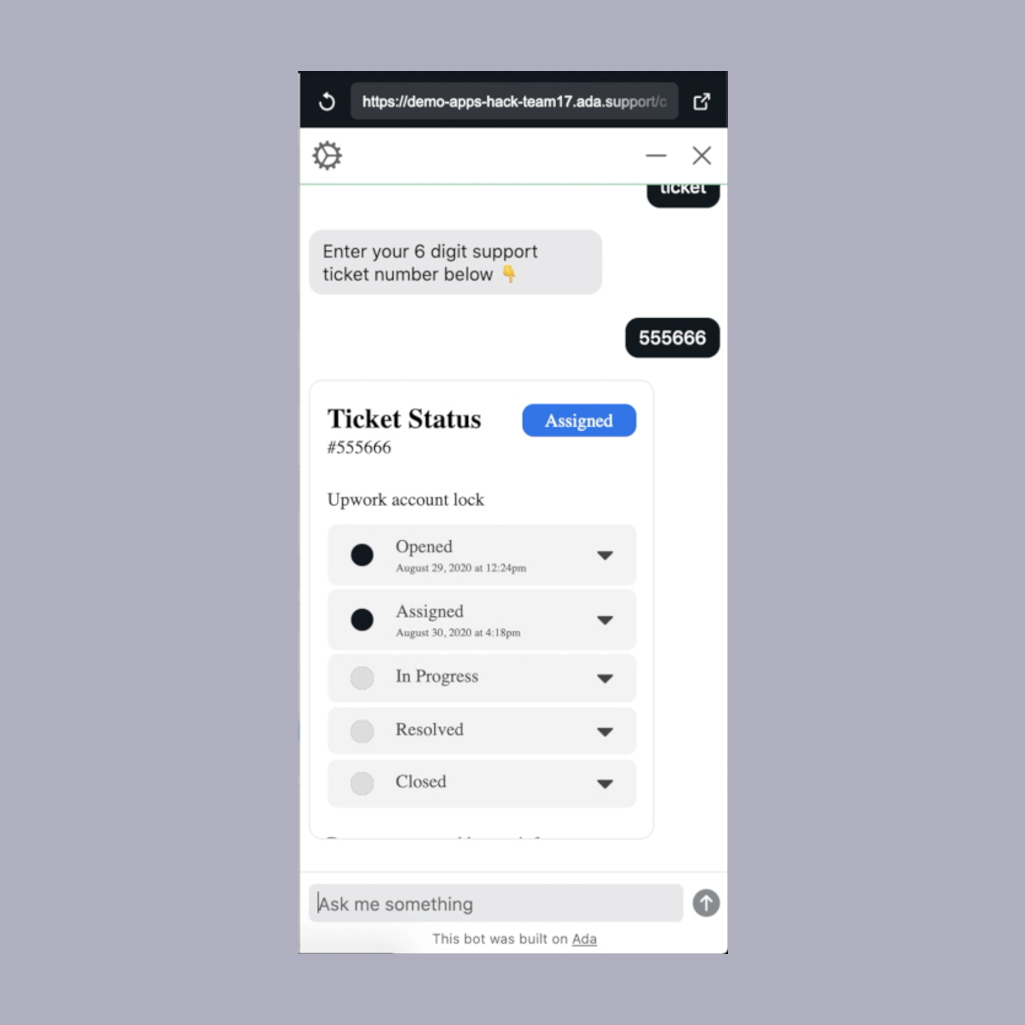Customer support visibility